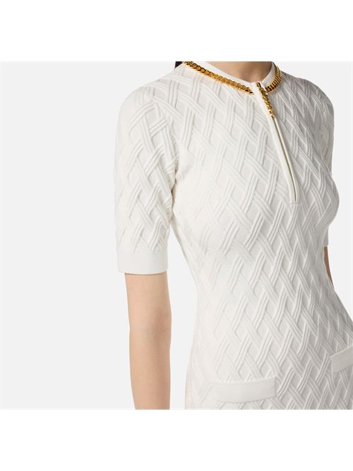 Mini abito in maglia a rombi con dettaglio gioiello ELISABETTA FRANCHI | AM20B56E2/360
